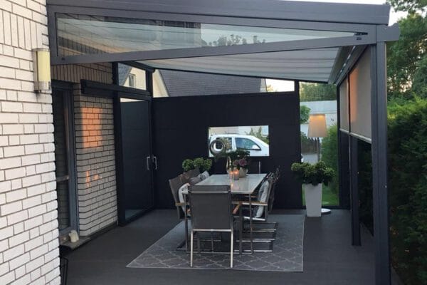 D & F luxuriöse Aluminium Terrassenüberdachung