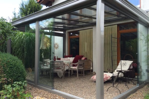 D & F Terrassenüberdachung als Kaltwintergarten