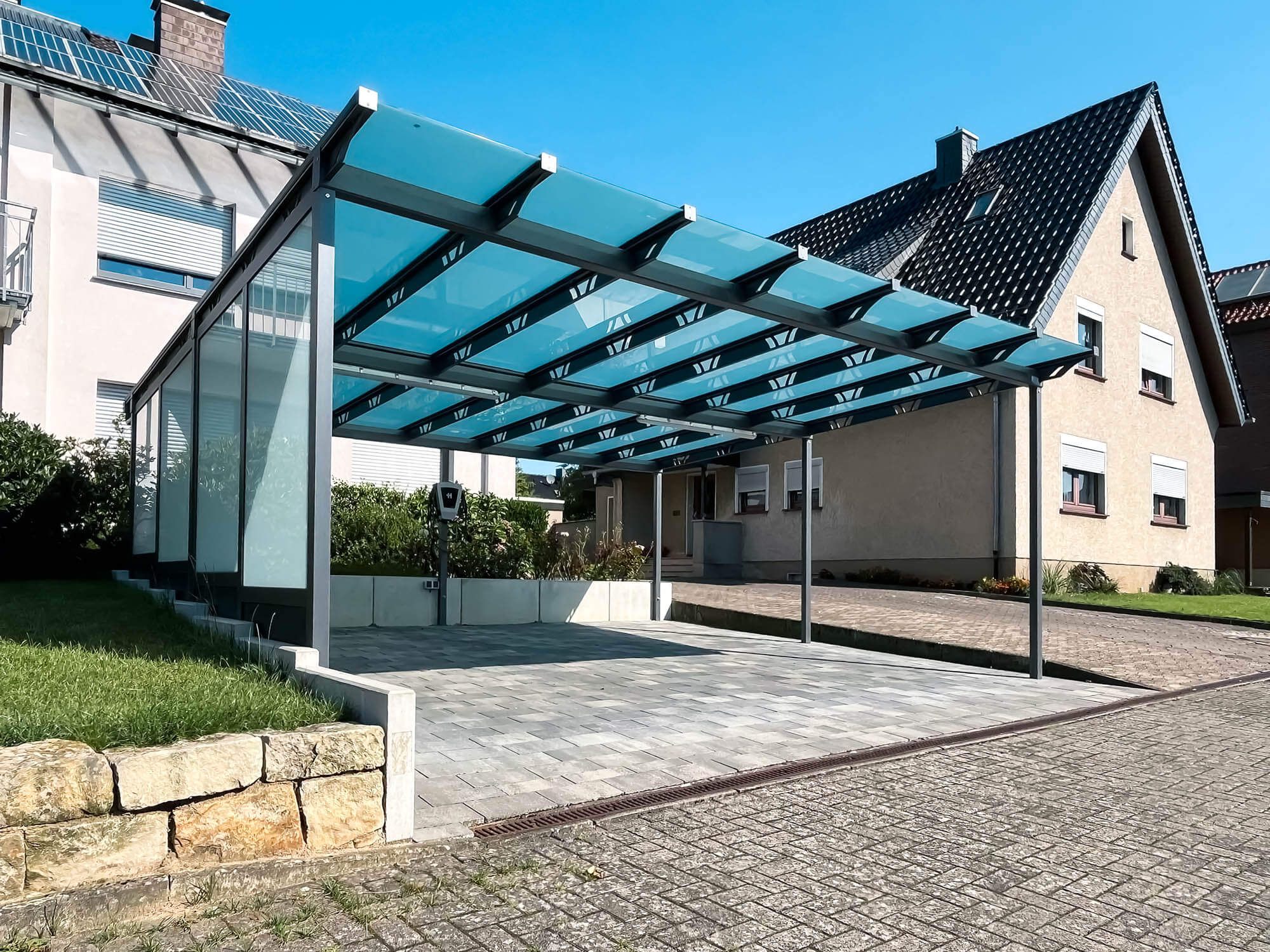 Doppelcarport von D&F aus Aluminium